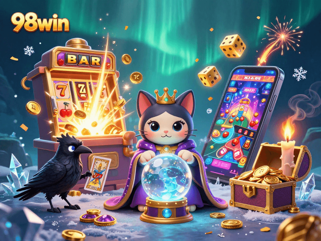 Experience thrilling gaming adventures at 98win with exciting jackpots and casino vibes.