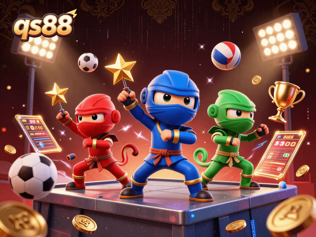 qs88 engages players with thrilling casino action and dynamic gameplay features in a vibrant 3D scene.