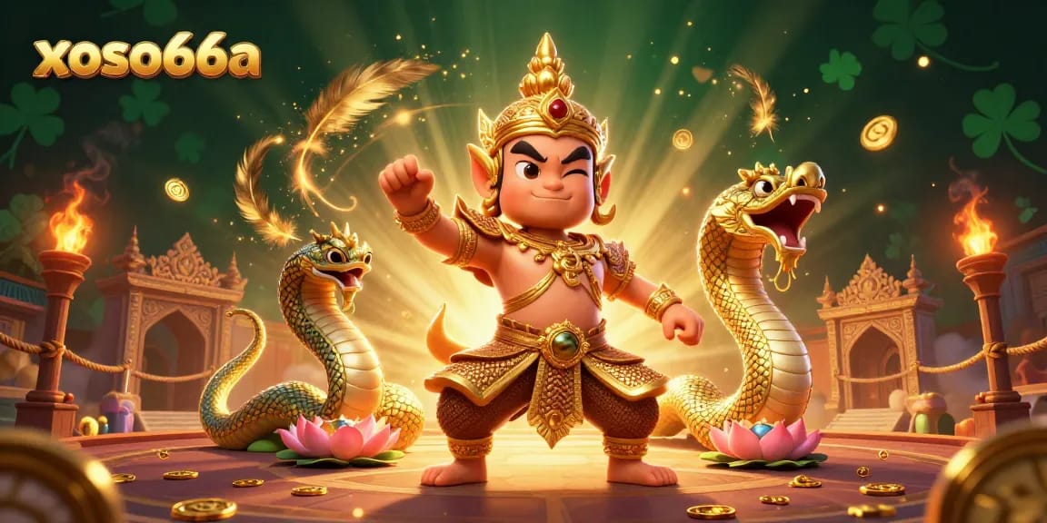 Experience thrilling battles and luck with xoso66a's vibrant casino atmosphere featuring dynamic characters.