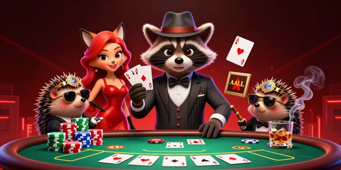 Rasakan keseruan bermain di EXOTOTO dengan rakun stylish, rubah cantik, dan bouncer landak di meja poker.