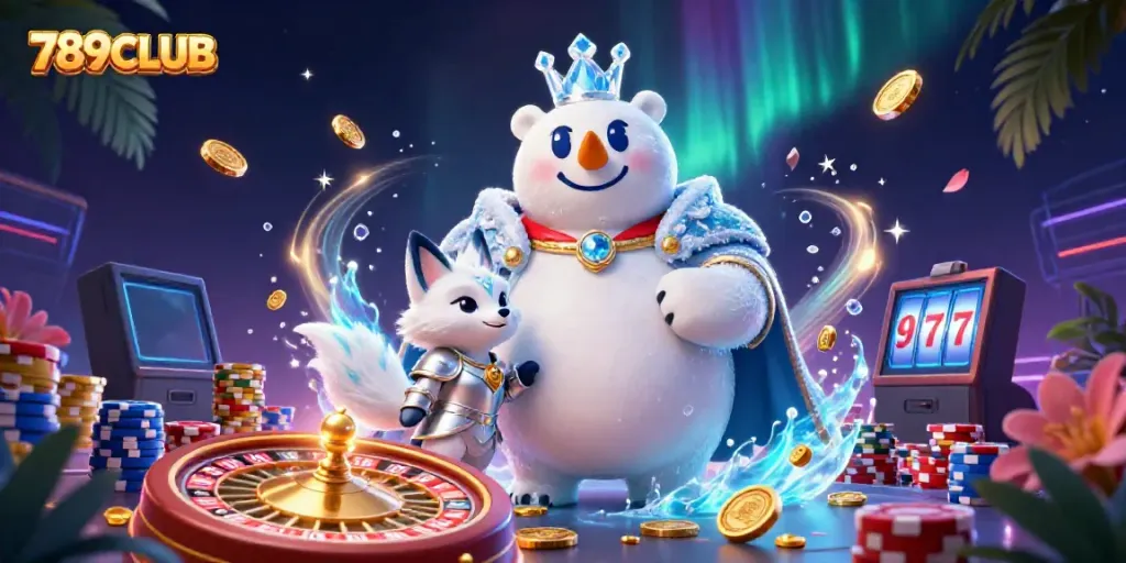 Engage with 789CLUB by experiencing thrilling gaming adventures featuring a polar bear and snowy fox.