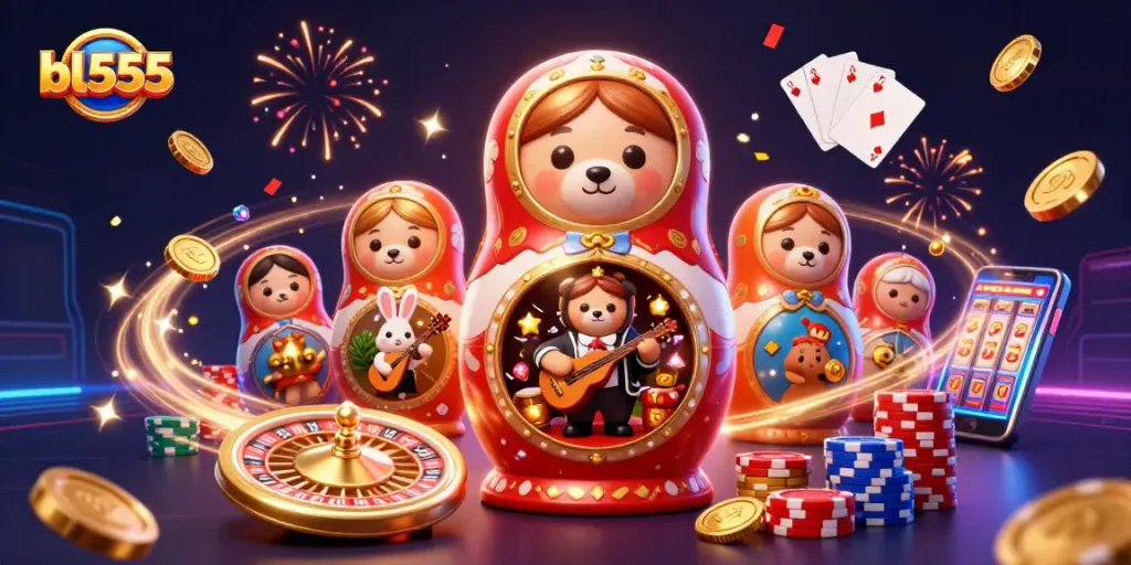 Experience the excitement of bl555 with vibrant 3D casino elements and engaging characters.