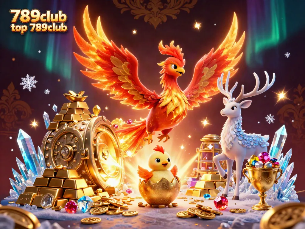 Engage with 789club top 789club's thrilling experience as the fire phoenix soars over treasures, inviting players to join the action.