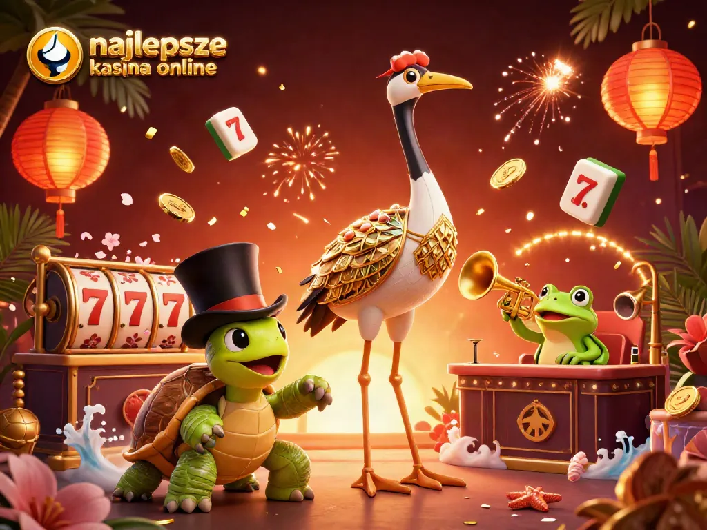 Experience the excitement of najlepsze kasyna online with this vibrant illustration featuring unique casino characters and elements.