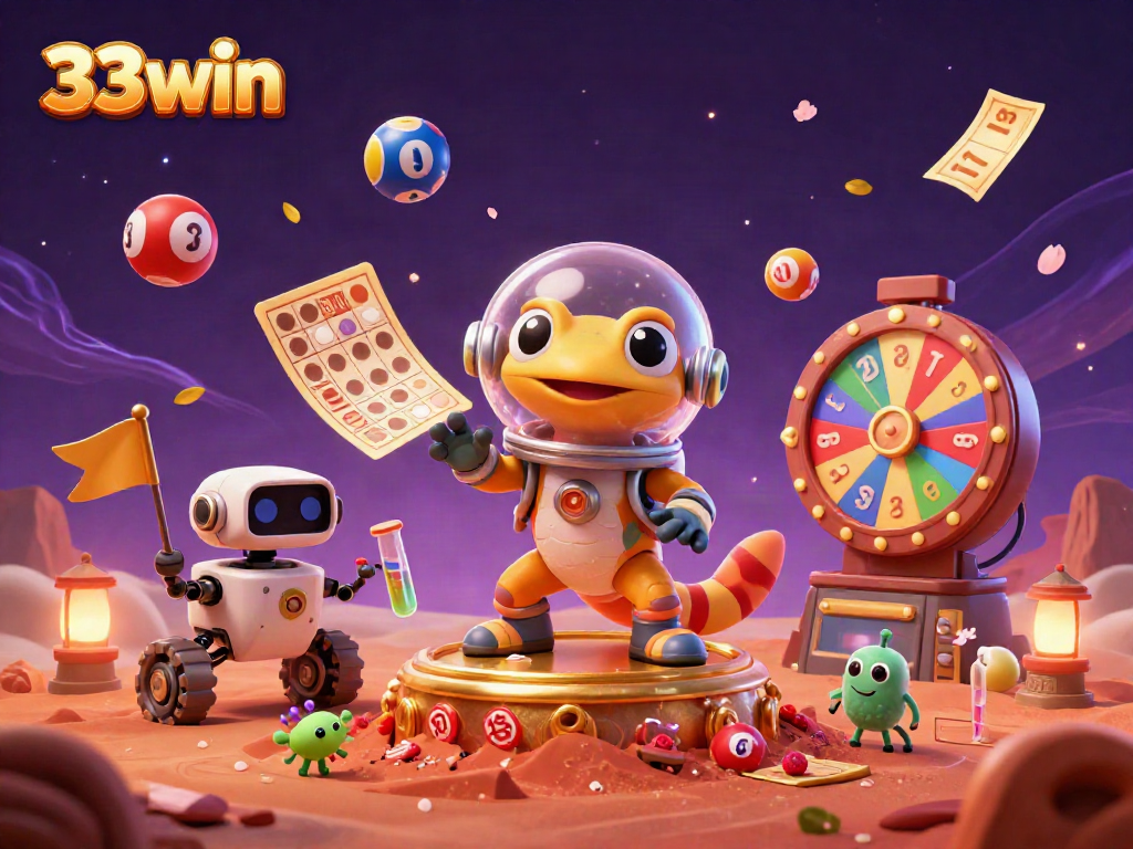 Join the Martian gecko and robot rover at the exciting 33win golden casino adventure!