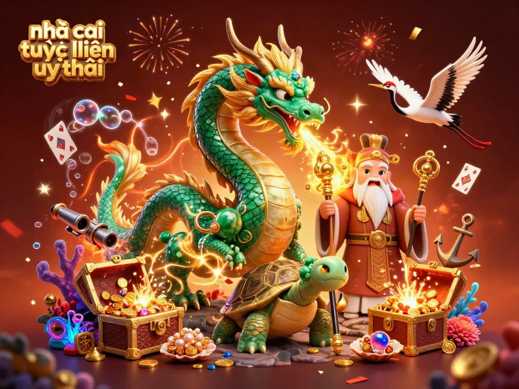 Engage in thrilling gambling at nhà cái trực tuyến uy tín with vibrant dragon, turtle sage, and lucky cranes.