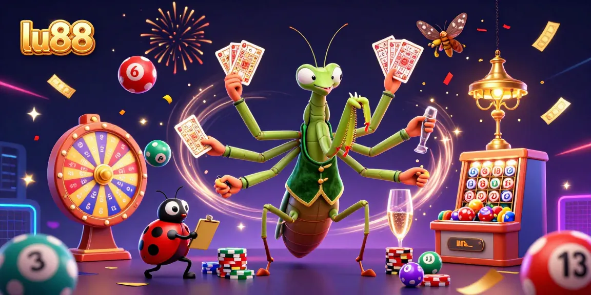 Experience the excitement of lu88 with vibrant casino elements and dynamic characters in this lively scene.