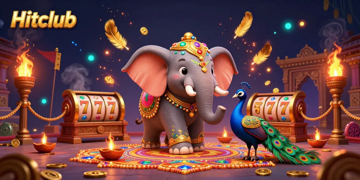 Hitclub captures the essence of excitement in a vibrant online casino environment, showcasing thrilling game elements and characters.