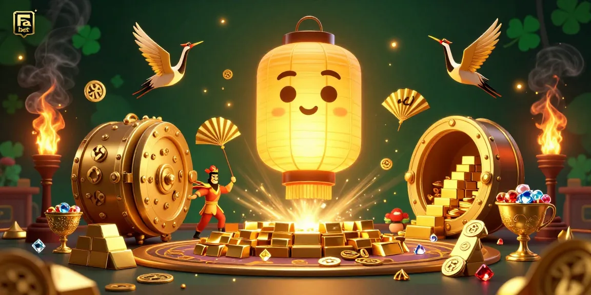 Engage in the thrill of Fa bet with a vibrant fantasy casino scene, showcasing golden elements and animated characters.