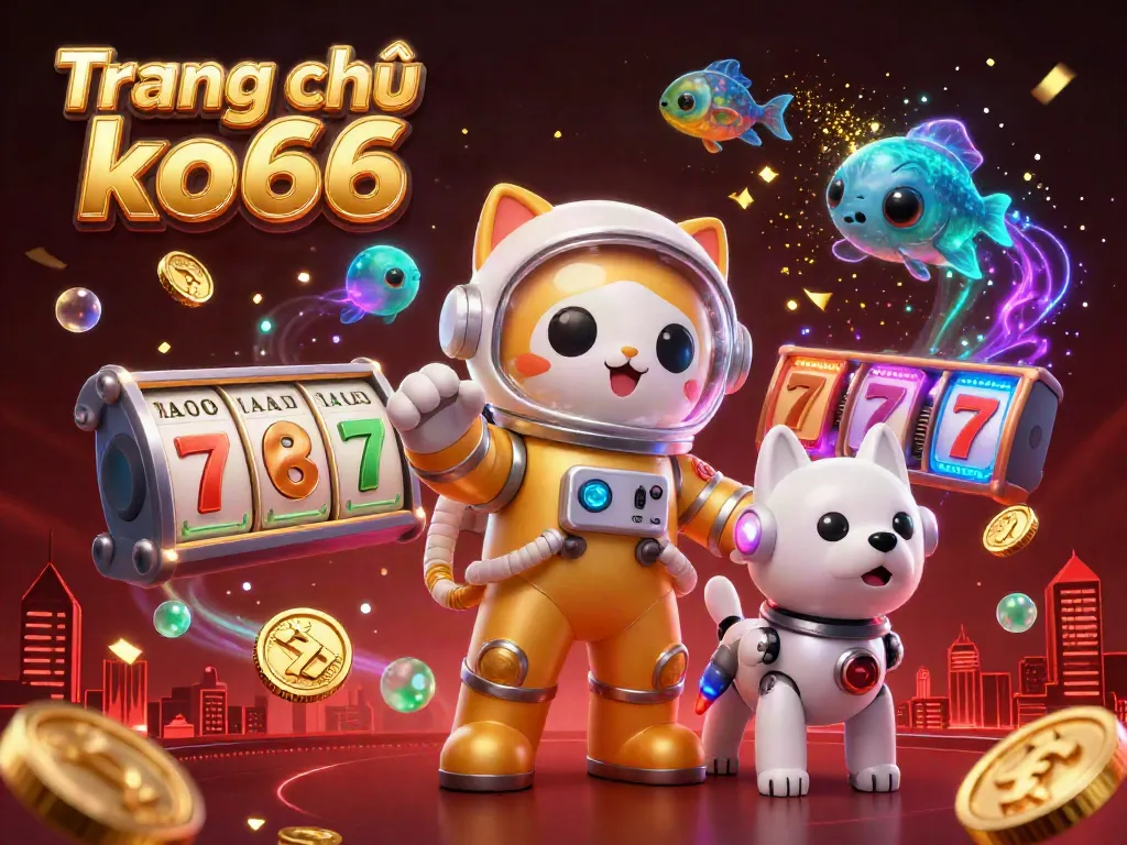 Experience the vibrant casino atmosphere with Trang chủ ko66 featuring a space astronaut cat and dynamic gaming elements.