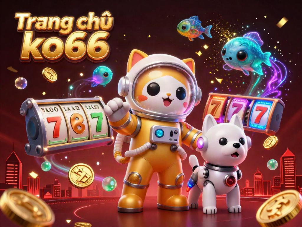 Experience the vibrant casino atmosphere with Trang chủ ko66 featuring a space astronaut cat and dynamic gaming elements.