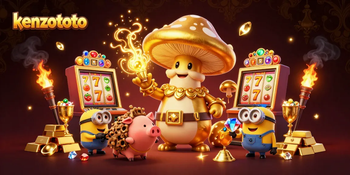 Experience the magic of kenzototo with golden treasures and dynamic slot elements.