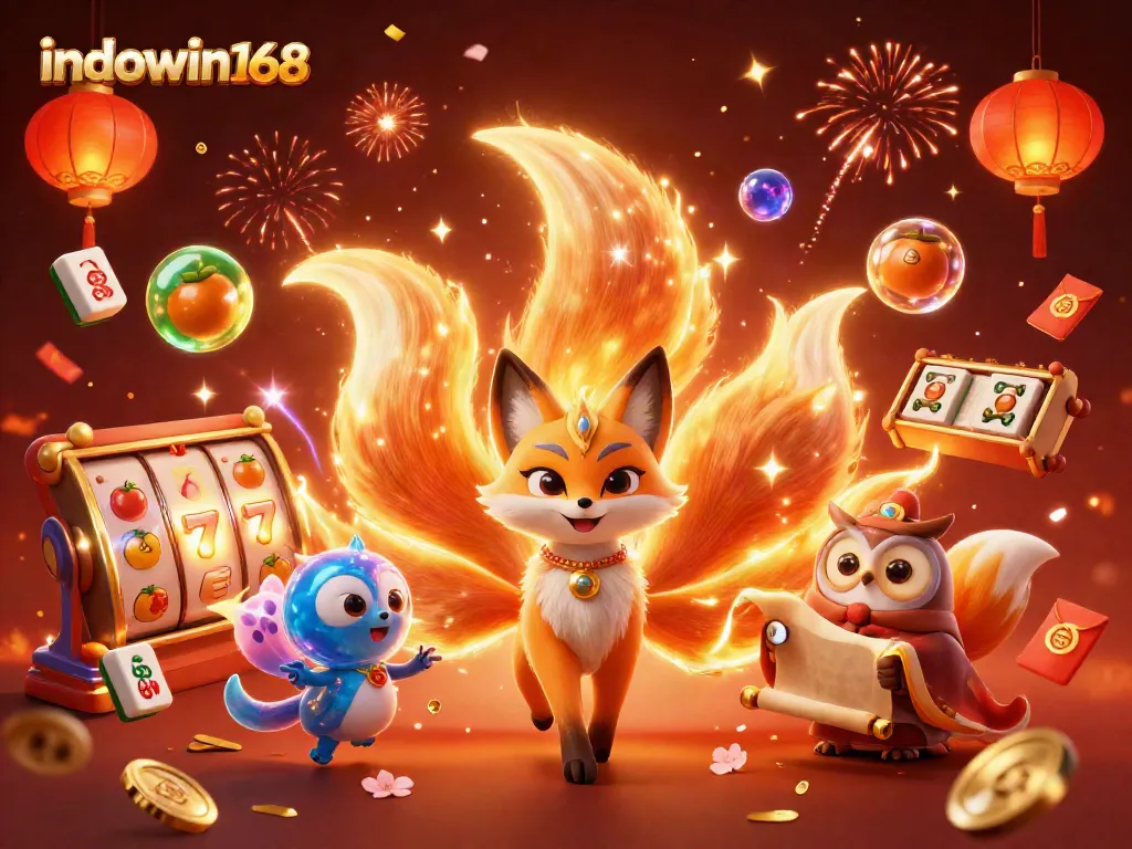 Engage with indowin168's vibrant slot gaming atmosphere featuring colorful characters and dynamic elements.