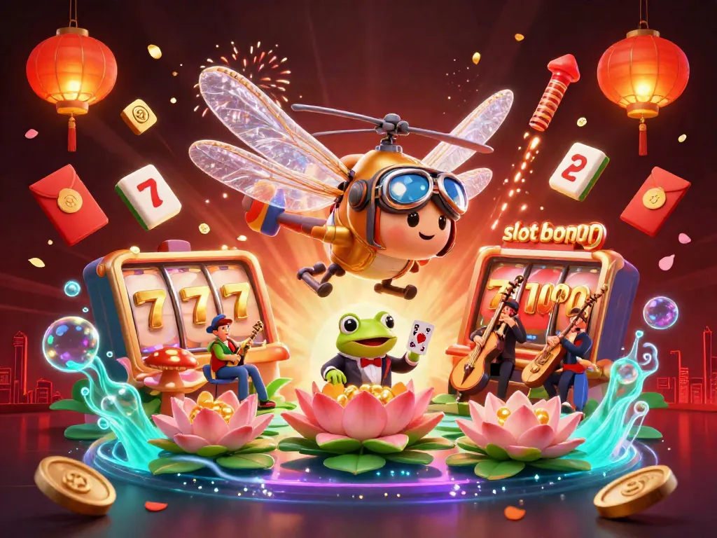 Experience the thrill of slot bonus 100 with an engaging scene showcasing casino characters and vibrant game elements.