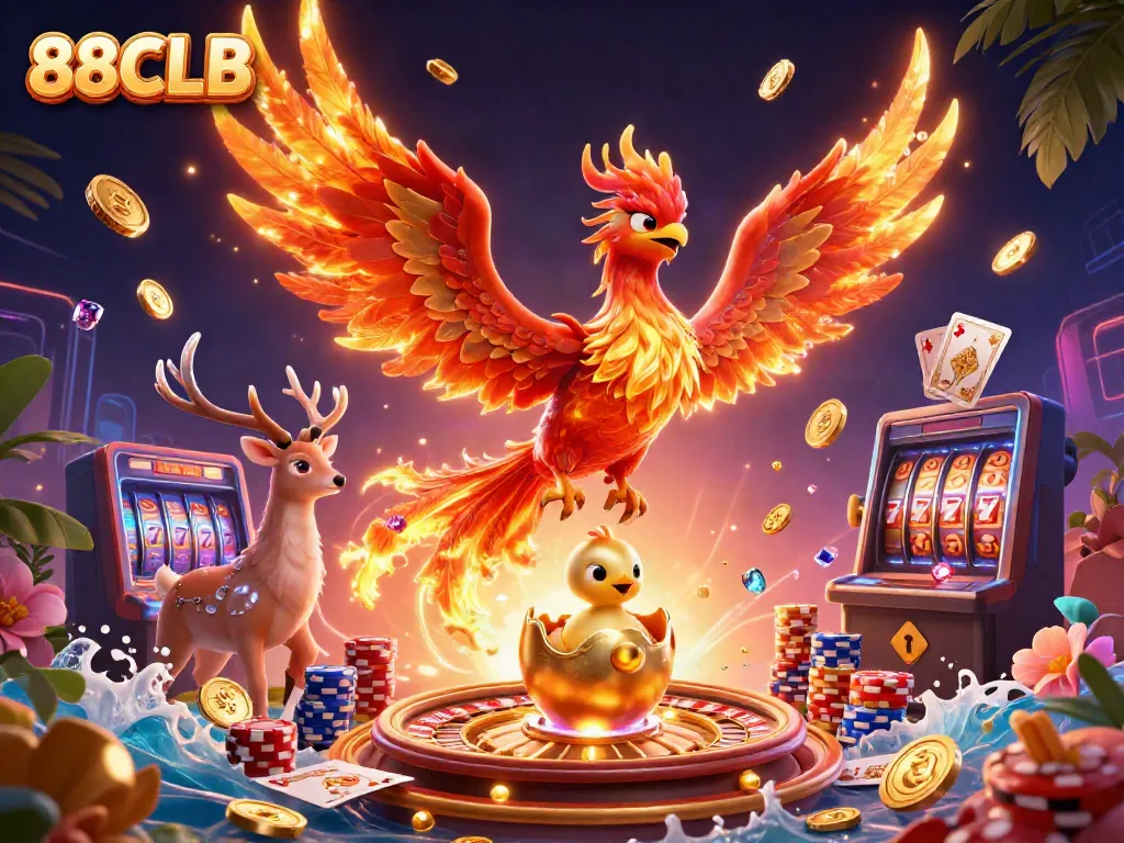 Experience the excitement of 88CLB with charming characters and dazzling casino elements.