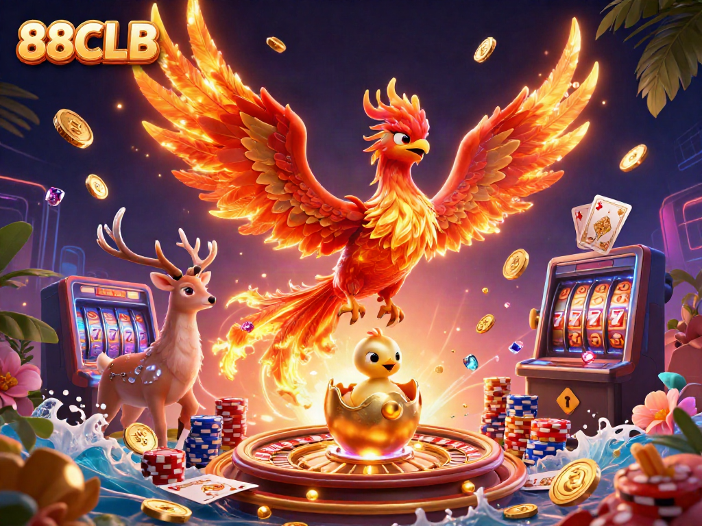 Experience the excitement of 88CLB with charming characters and dazzling casino elements.