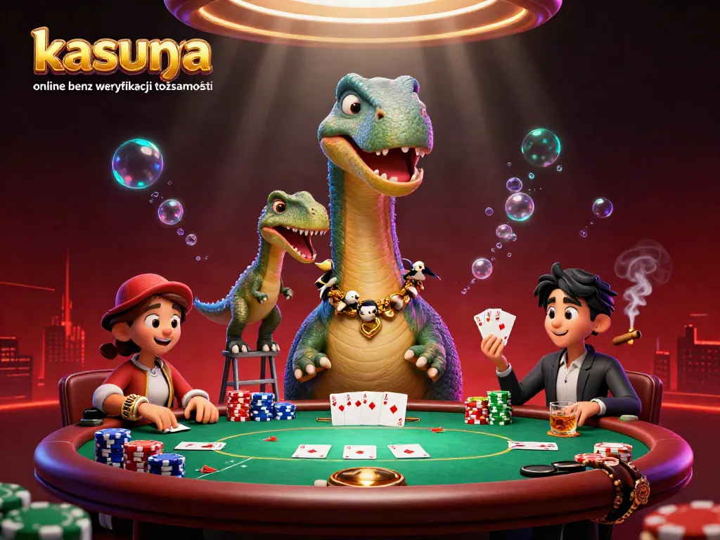 Play in kasyna online bez weryfikacji tożsamości with a dinosaur theme at the poker table