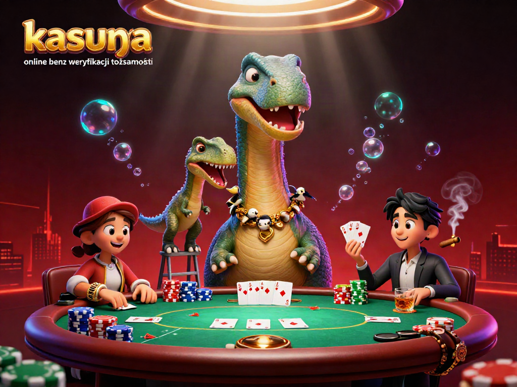 Play in kasyna online bez weryfikacji tożsamości with a dinosaur theme at the poker table