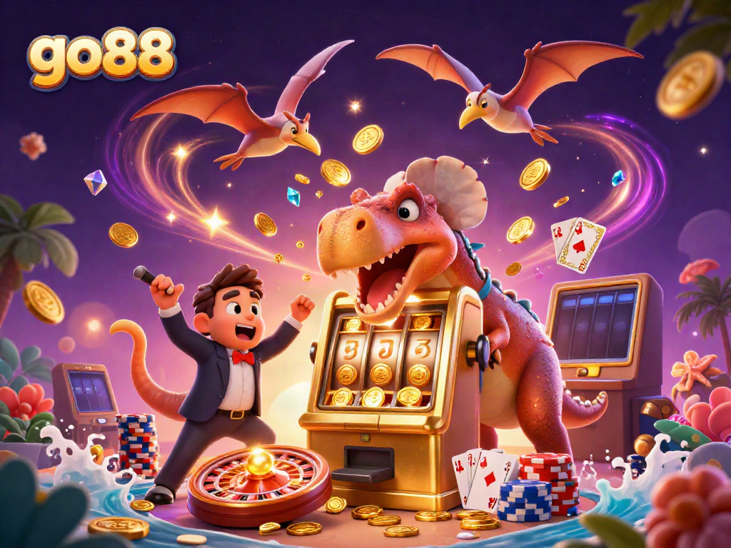 Experience the excitement of go88 with engaging characters and vibrant casino elements in action.