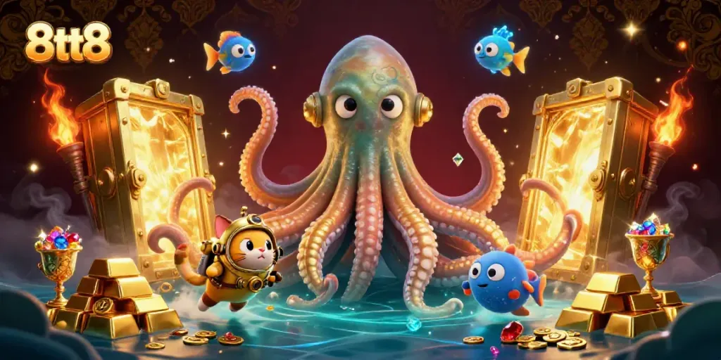 Engage with the thrilling 8tt8 casino adventure featuring a kraken, diving cat, and treasure galore.
