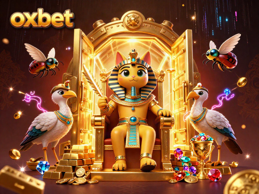 Experience exciting gameplay at Oxbet with a vibrant 3D casino illustration showcasing thrilling gaming elements.