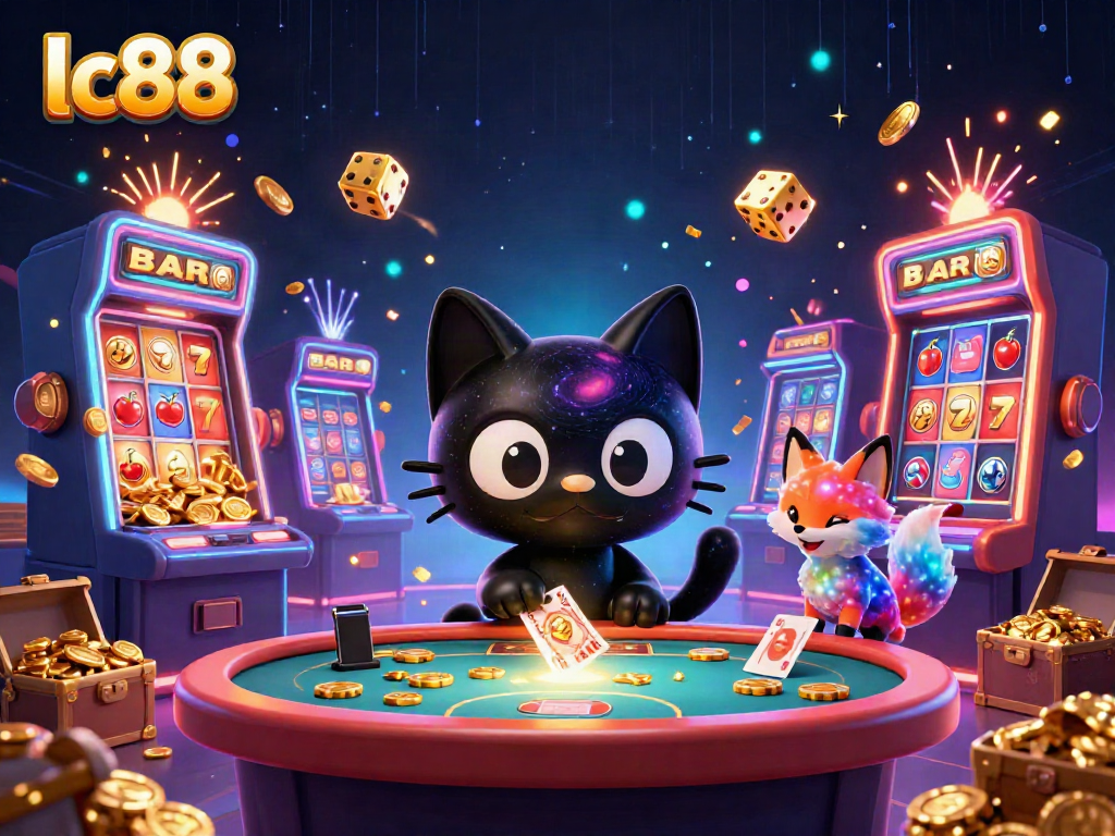 Experience thrilling gameplay at lc88 with a cosmic casino scene full of excitement and winnings.