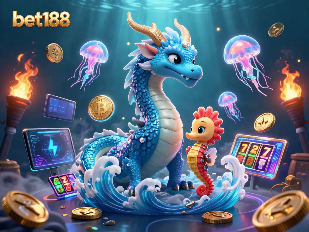 Experience exciting gameplay at bet188 with thrilling slot reels and a vibrant underwater scene.