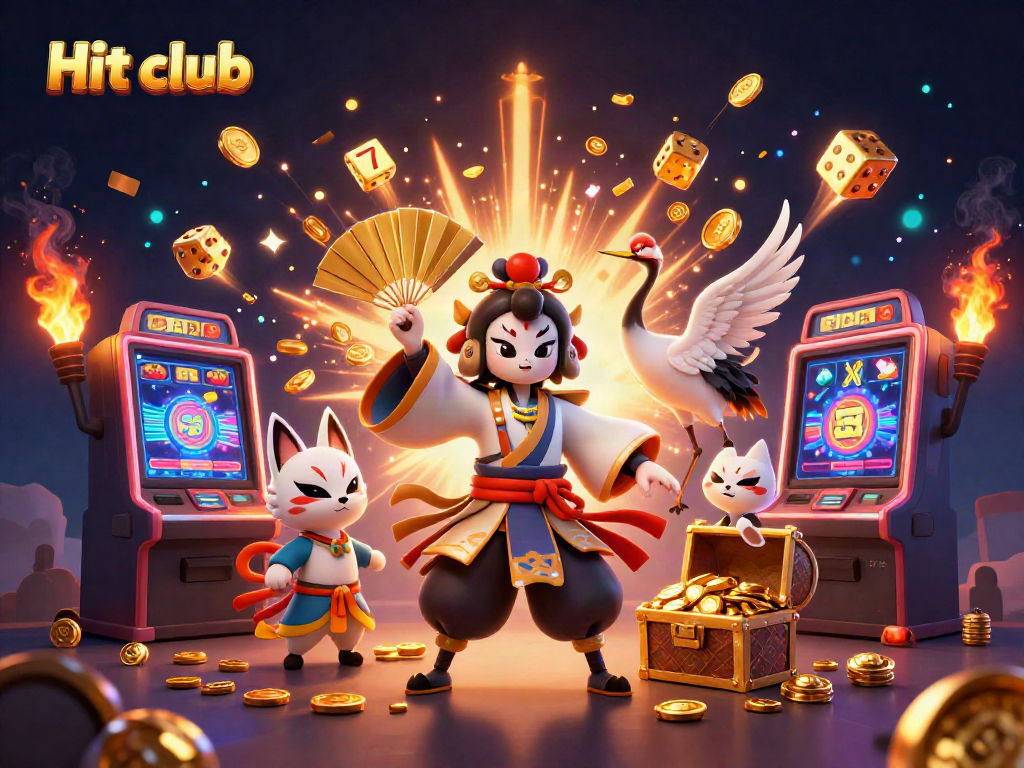 Experience the vibrant Hit club scene with dynamic slot machine action and captivating characters.