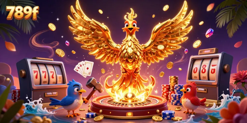 Experience thrilling gameplay with the dynamic 789f phoenix and casino elements in an exciting scene.