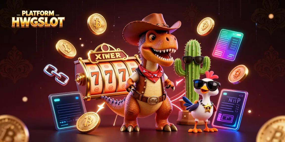 Engage with thrilling gaming elements in PLATFORM HWGSLOT featuring dynamic characters and crypto visuals.