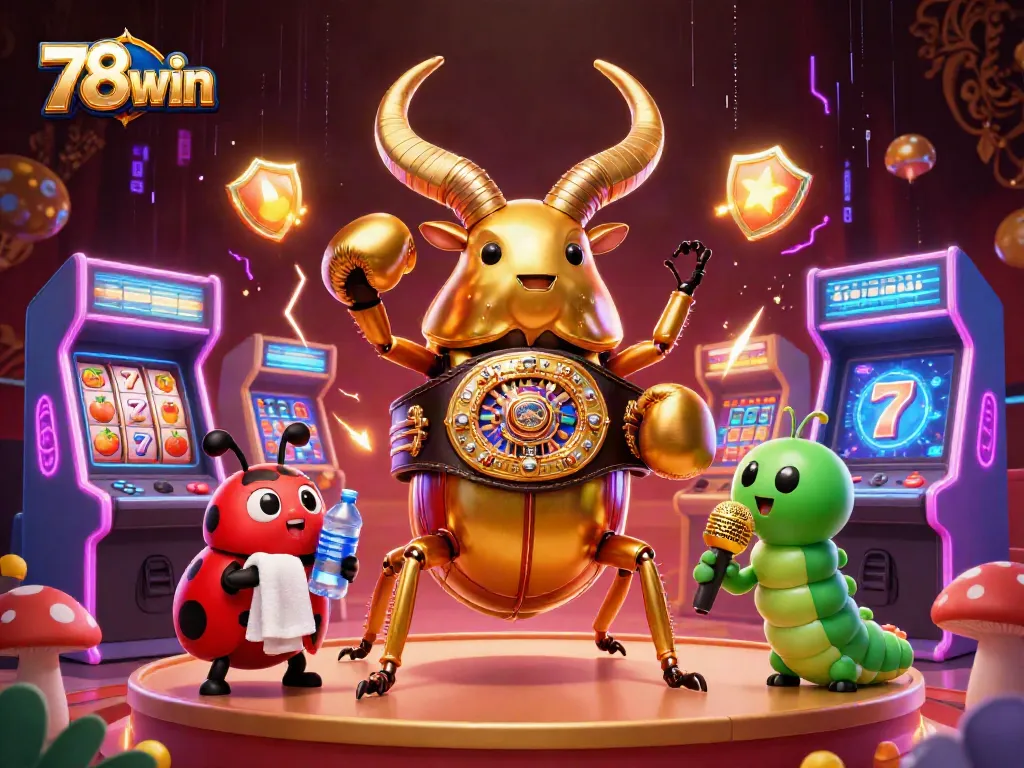 Experience thrilling gameplay at 78win with a vibrant casino-themed 3D illustration