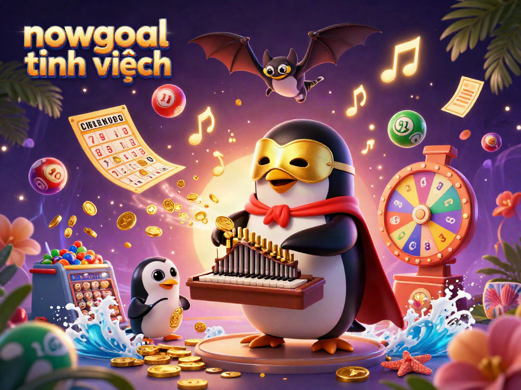 Experience nowgoal tiếng việt with vibrant gaming elements and colorful celebrations in an engaging casino-themed illustration.