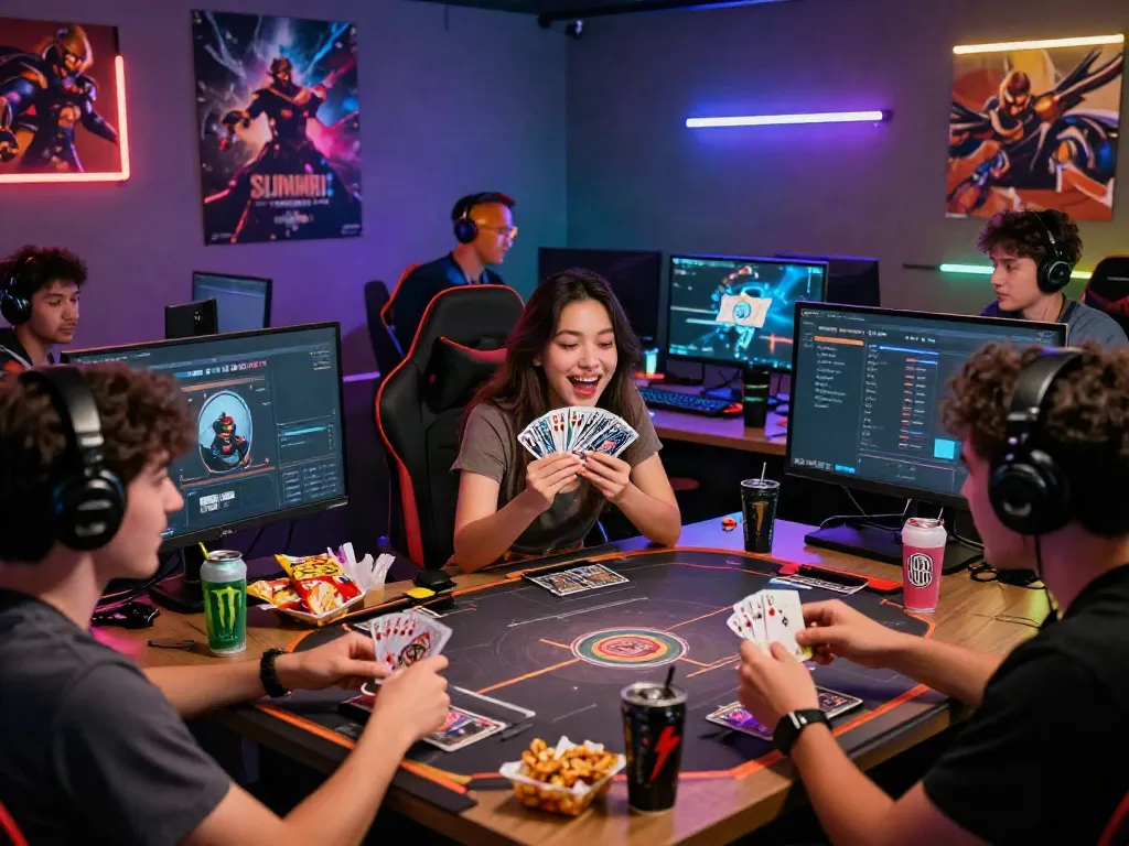 Diversity in gaming: Friends engaging in an exciting card game session on the Sunwin platform.