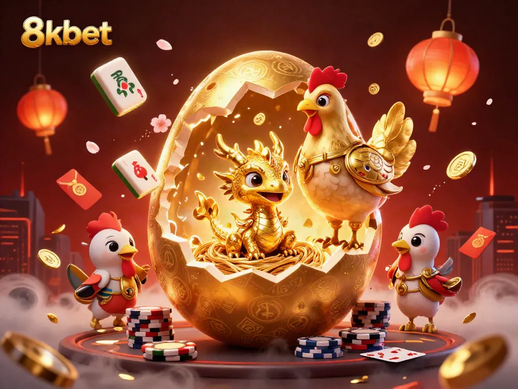 Experience thrilling gaming at 8xbet with a vibrant scene of gold and fortune from a dragon's nest.