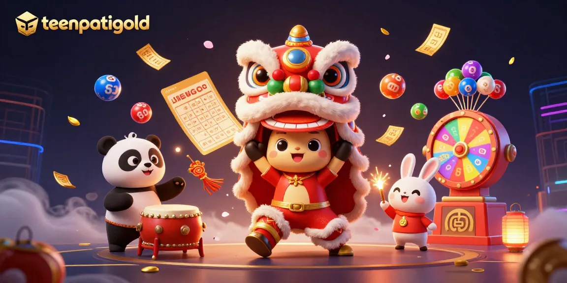 Engage with teenpatiigold through dynamic 3D casino illustration featuring vibrant lottery elements.