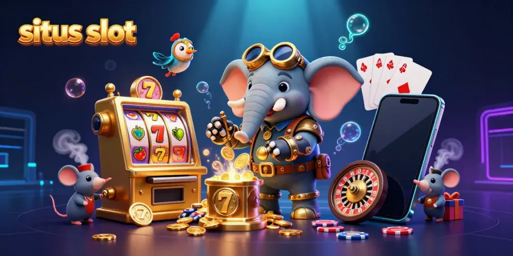 Menangkan hadiah besar di situs slot dengan mesin slot emas terinspirasi steampunk dan beruang mekanik.