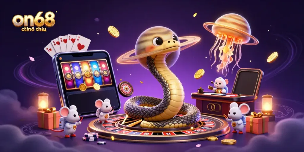Experience the excitement with on68 chính thức as astronaut mice bet on a cosmic roulette planet.
