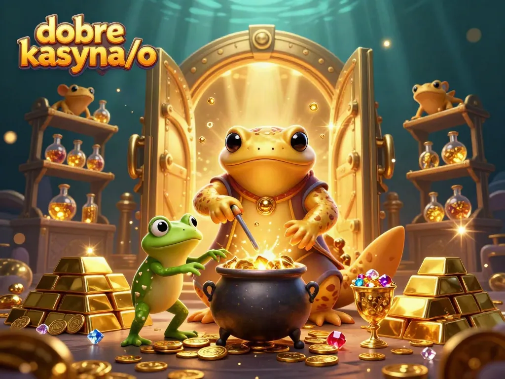 Experience dobre kasyna/o with a vibrant 3D scene showcasing gold treasures and enchanting characters.