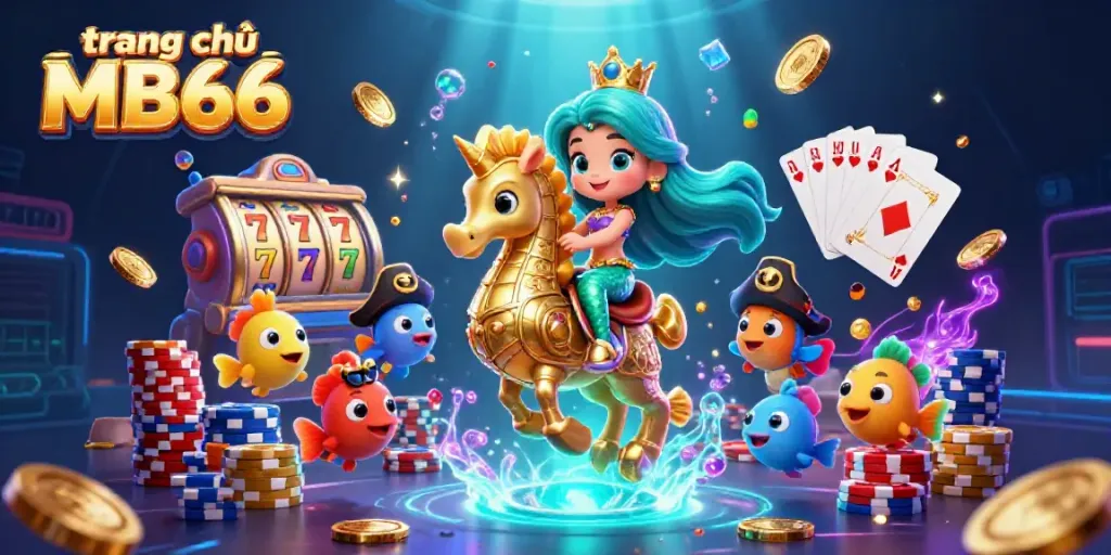 Join the excitement at trang chủ MB66 with a vibrant 3D casino adventure featuring the mermaid princess and her seahorse!