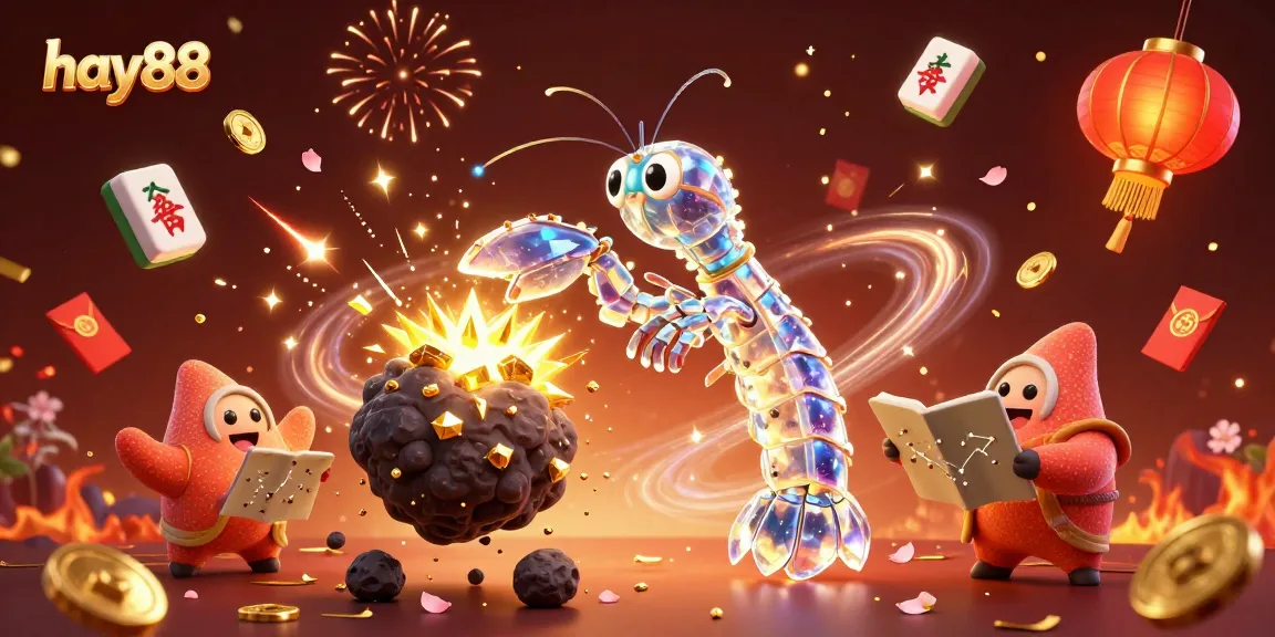 Experience the excitement of hay88 with a vibrant 3D casino scene featuring animated characters and festive elements.