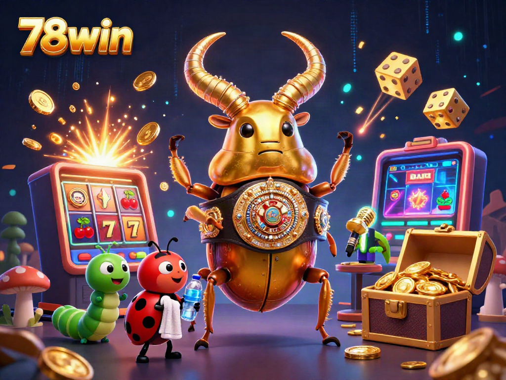 Experience thrilling gameplay at 78win with a vibrant casino scene featuring energetic characters and games.