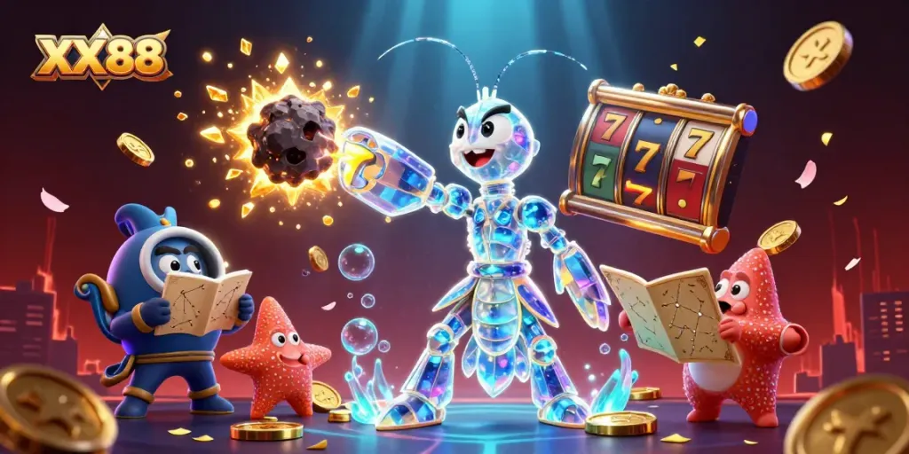 Experience thrilling gameplay with XX 88's vibrant cartoon scene featuring explosive rewards and luck.